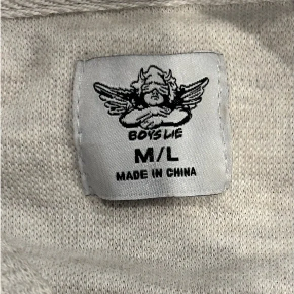 Boys Lie Gray Hoodie with Yellow Graphic - Picture 6 of 6